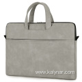 Customized Logo Frosted PU Leather Laptop Briefcase